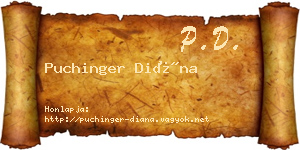 Puchinger Diána névjegykártya